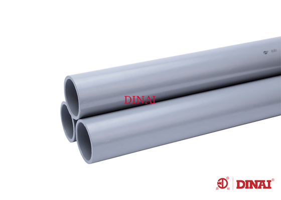 Industrial  CPVC Pipe and Fittings ,  receive inserts the cementation , light gray