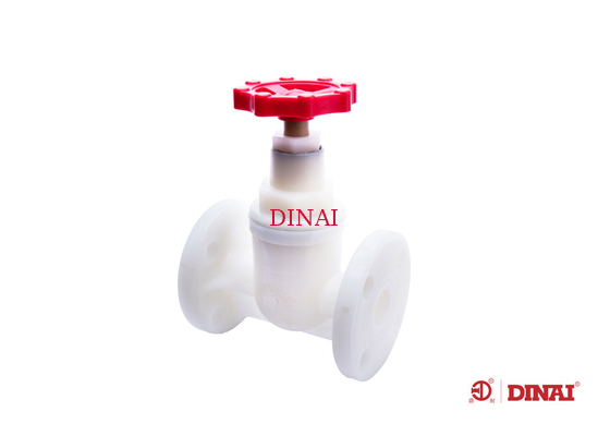 DIN / ANSI / JIS PVDF Plastic Flange Globe  Valve For Drain Pipe